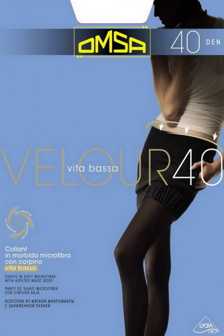 Колготки з низькою талією Omsa Velour 40 Vita Bassa