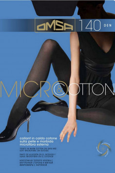 Колготки теплі - мікрофібра з бавовною Omsa Micro & Cotton 140d 2