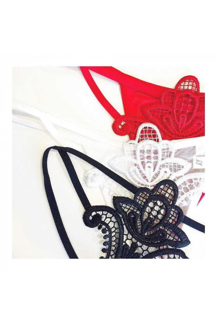 Стринги с ажурной вставкой Obsessive Luiza