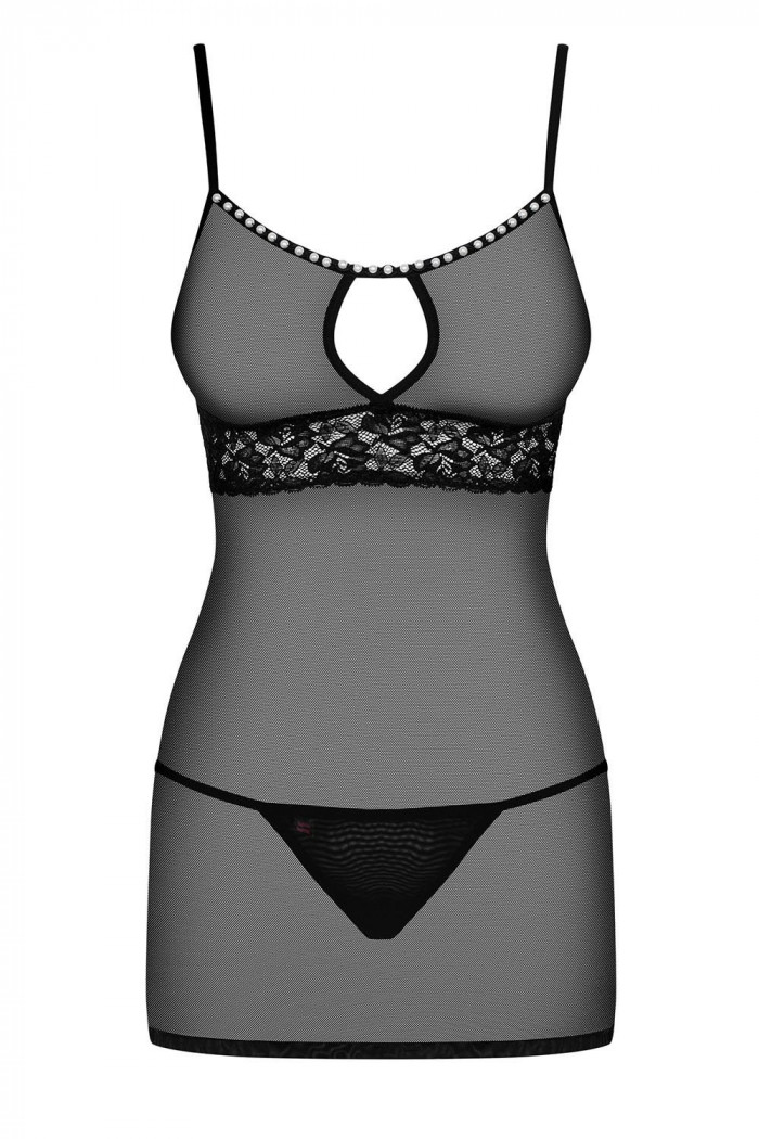 Сорочка напівпрозора Obsessive 812-CHE-1 chemise