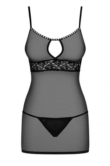 Сорочка напівпрозора Obsessive 812-CHE-1 chemise