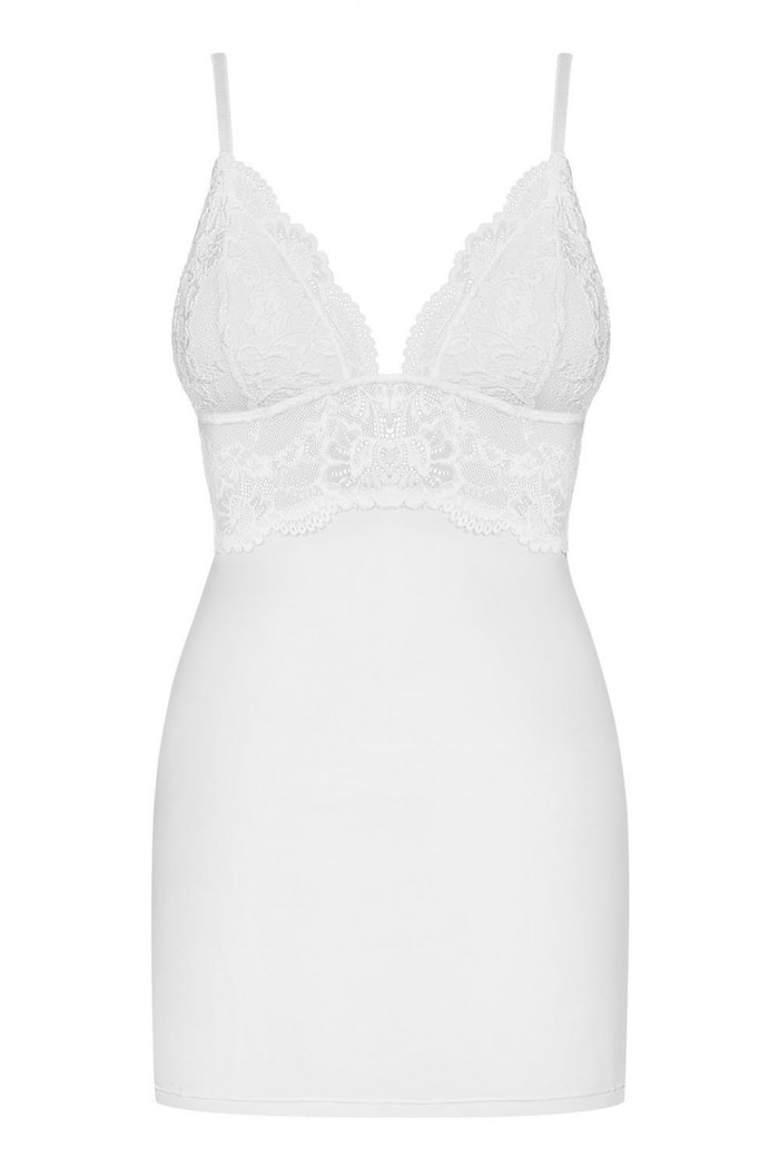 Сорочка біла Obsessive 810-CHE-2 chemise