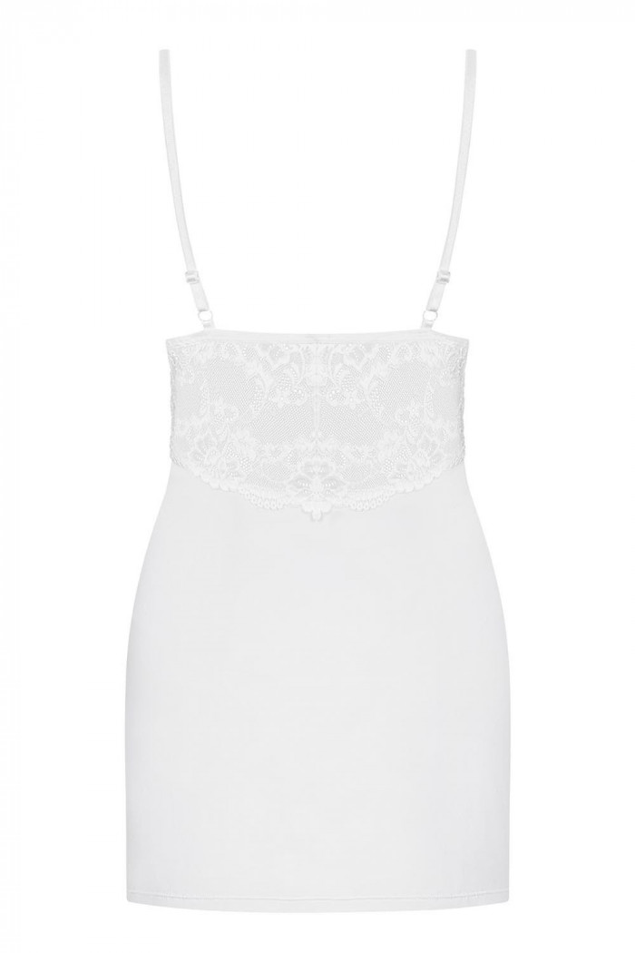 Сорочка біла Obsessive 810-CHE-2 chemise