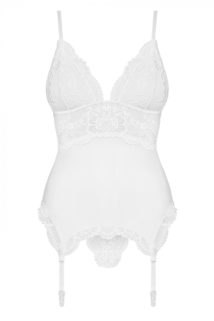 Корсет белый с трусиками Obsessive 810-COR-2 corset