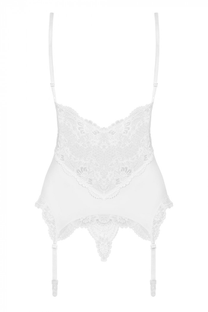 Корсет белый с трусиками Obsessive 810-COR-2 corset
