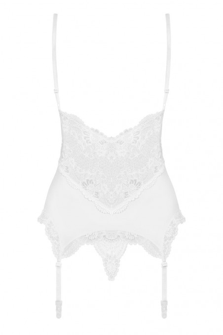 Корсет білий з трусиками Obsessive 810-COR-2 corset