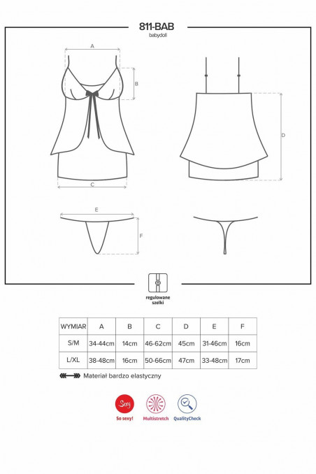 Пеньюар Obsessive 811-BAB-4 babydoll