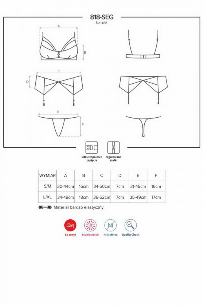 Комплект мереживною Obsessive 818-SEG-1 set