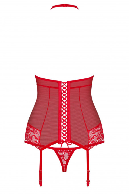 Корсет красный Obsessive 838-COR-3 corset