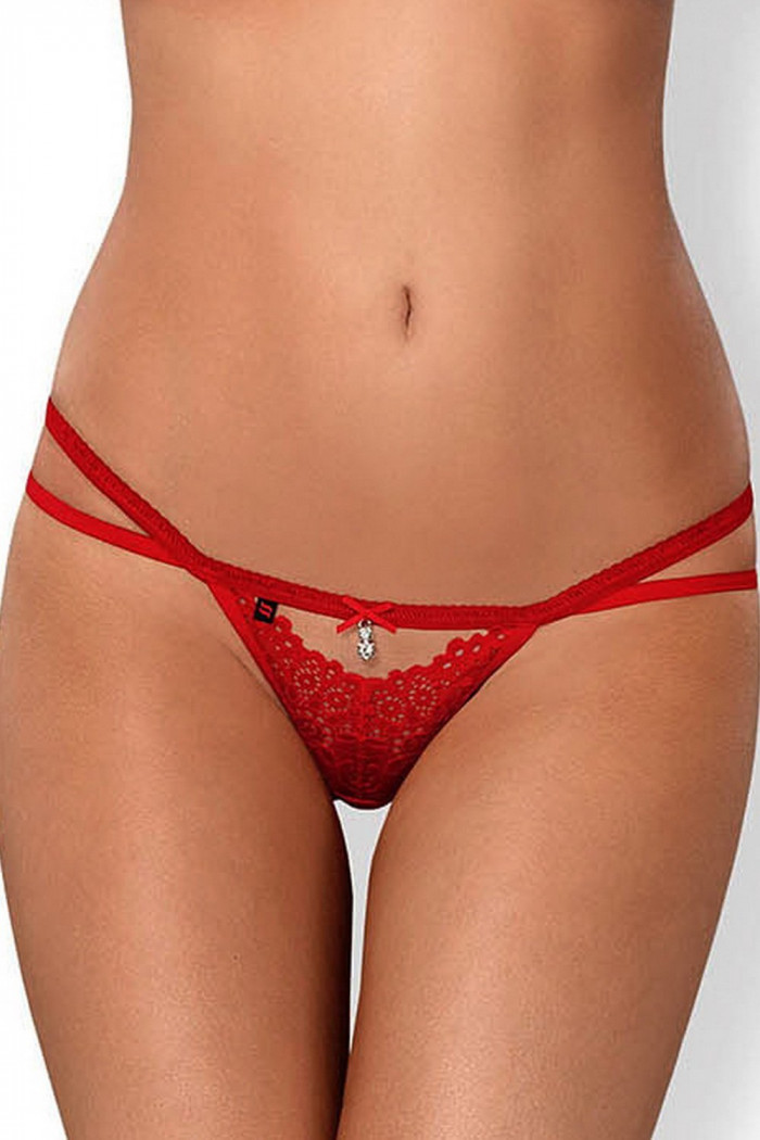 Стринги красные Obsessive 838-THO-3