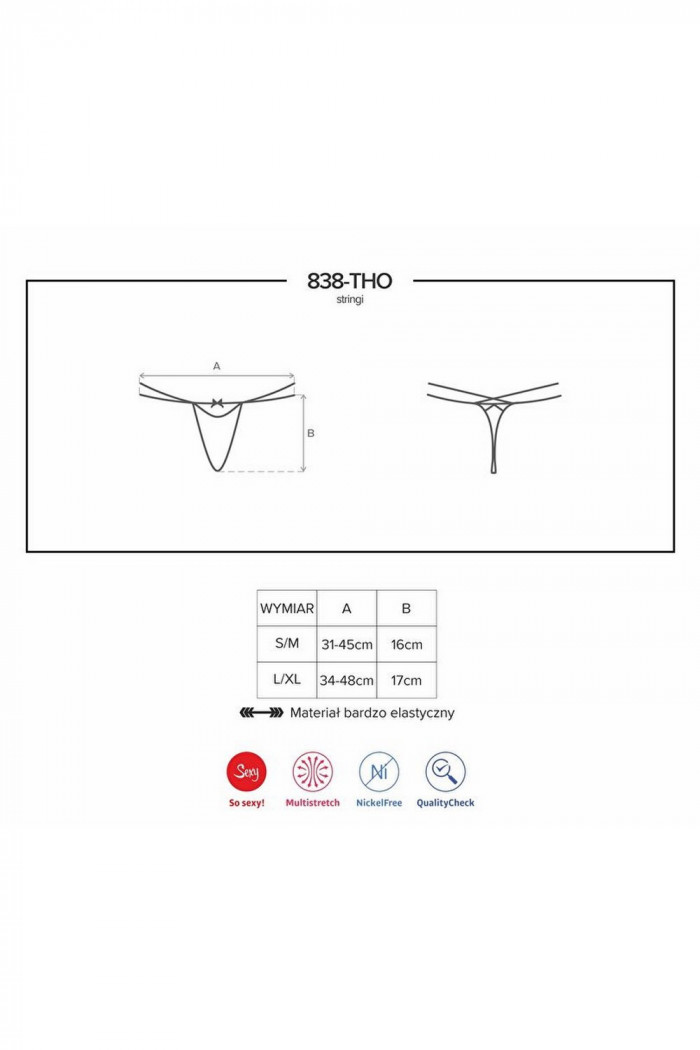 Стринги красные Obsessive 838-THO-3