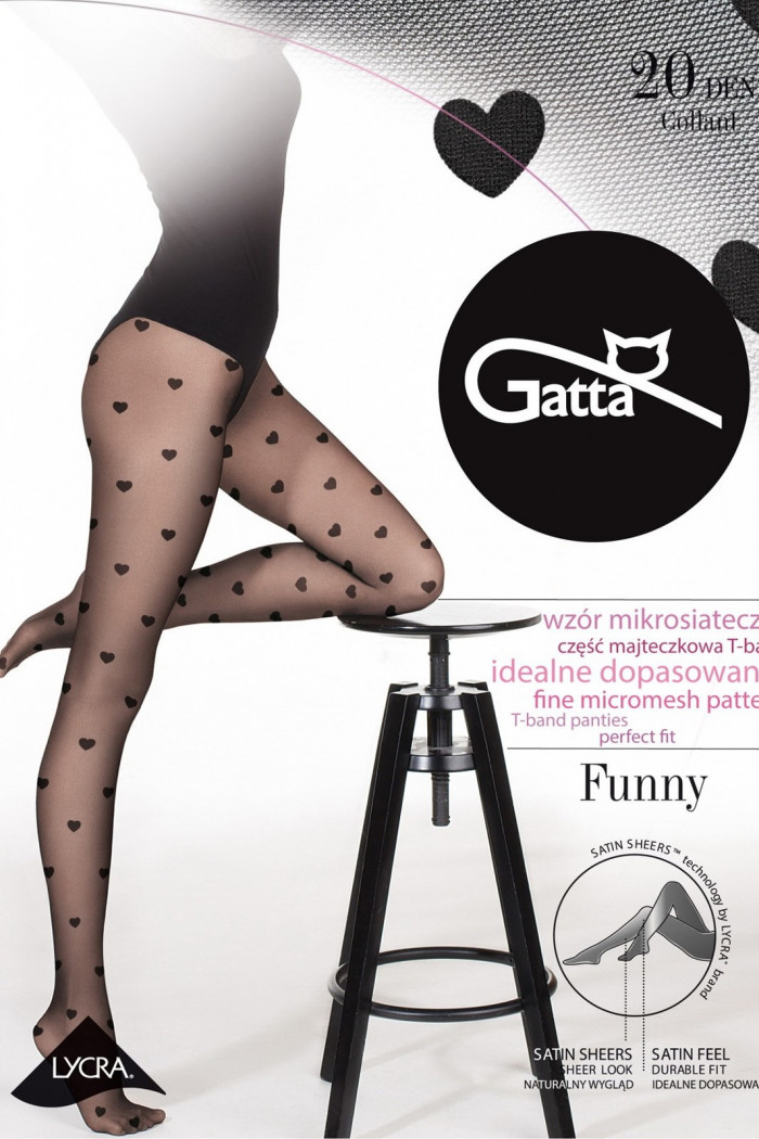 Колготки з сердечками GATTA FUNNY 08 20d