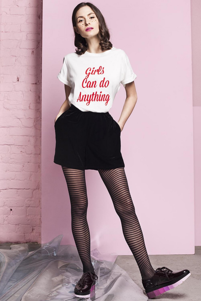 Колготки в смужку Gabriella Emma Nero 20d