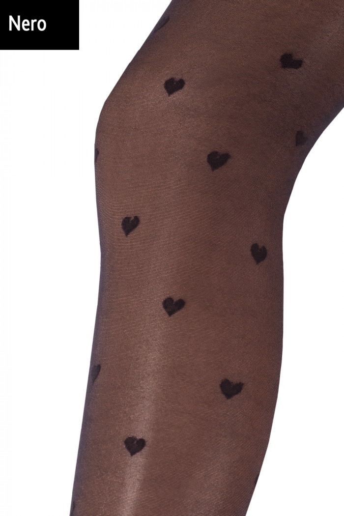 Колготки с узором "сердечки" GIULIA Eva 01