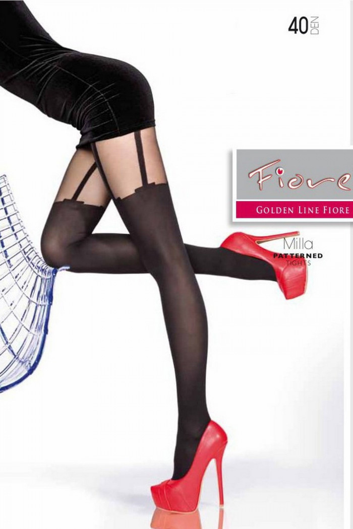 Колготки імітація панчіх Fiore Milla 40 den