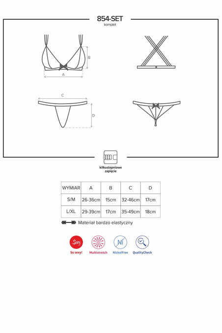 Комплект Obsessive 854-SET-1 set