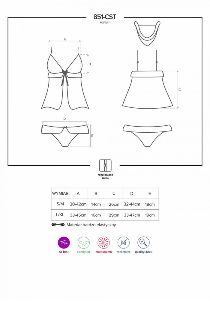 Костюм новогодний Obsessive 851-CST-3