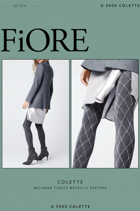 Колготки в ромбы с люрексом Fiore COLETTE 40 den