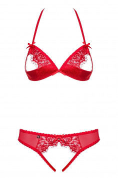 Комплект с открытой грудью Obsessive 870-SEC-3 set  — Заказать онлайн с доставкой 2