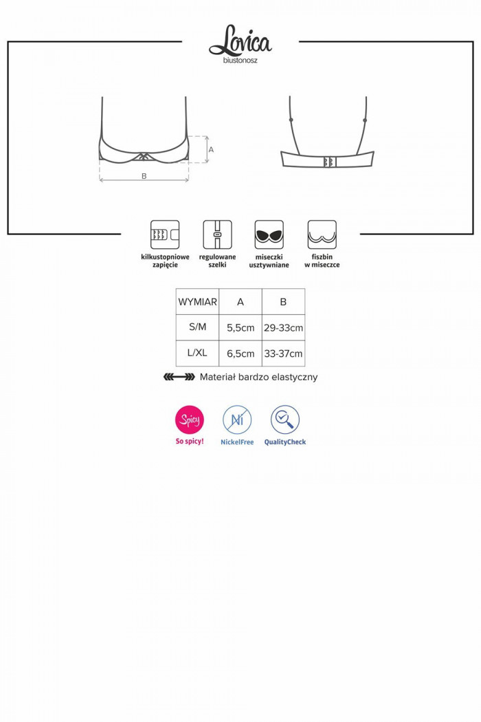 Бюстгальтер с открытой чашкой Obsessive Lovica