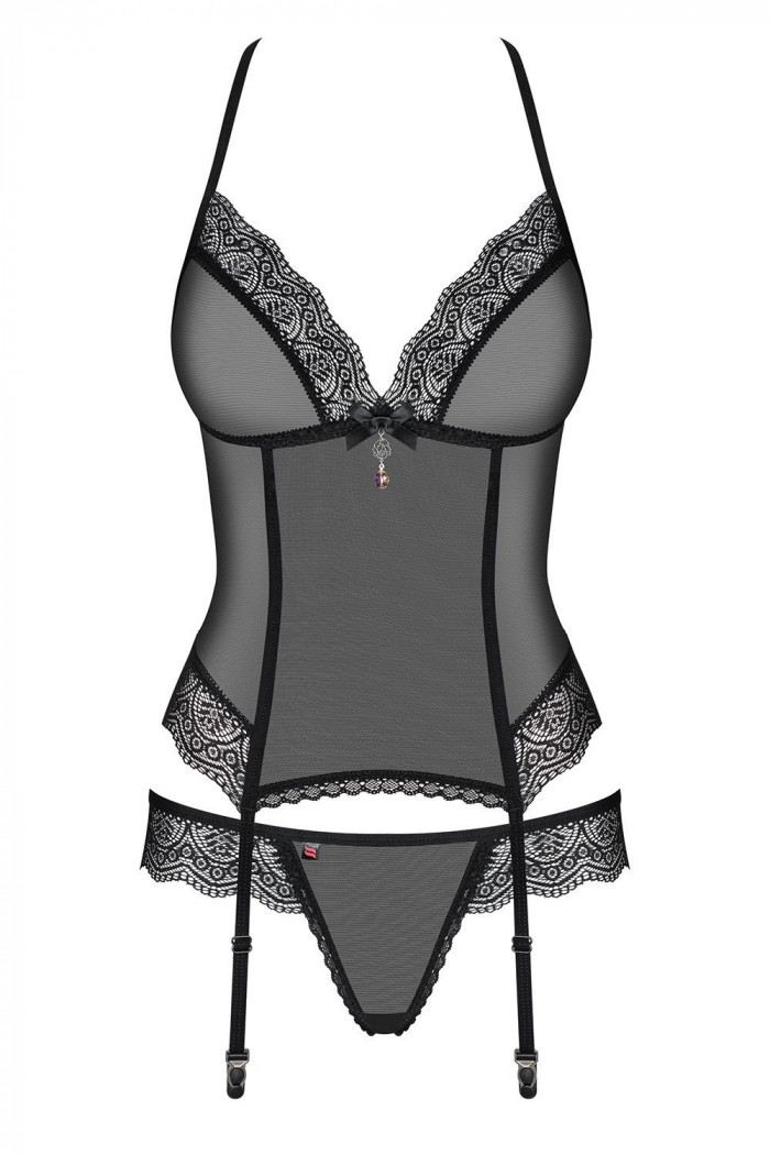 Корсет м'який з трусиками Obsessive 864-COR-1