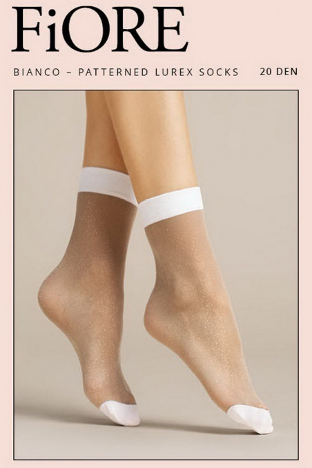 Носочки с люрексом Fiore BIANCO 20d