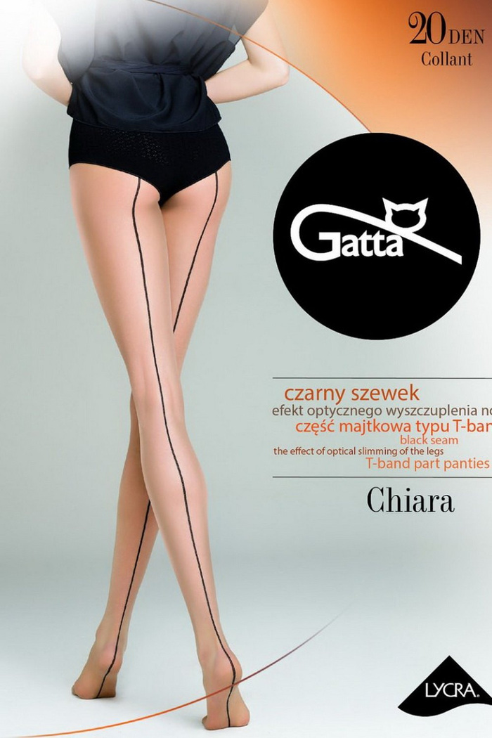 Колготки з чорним швом Gatta Chiara 05 20d