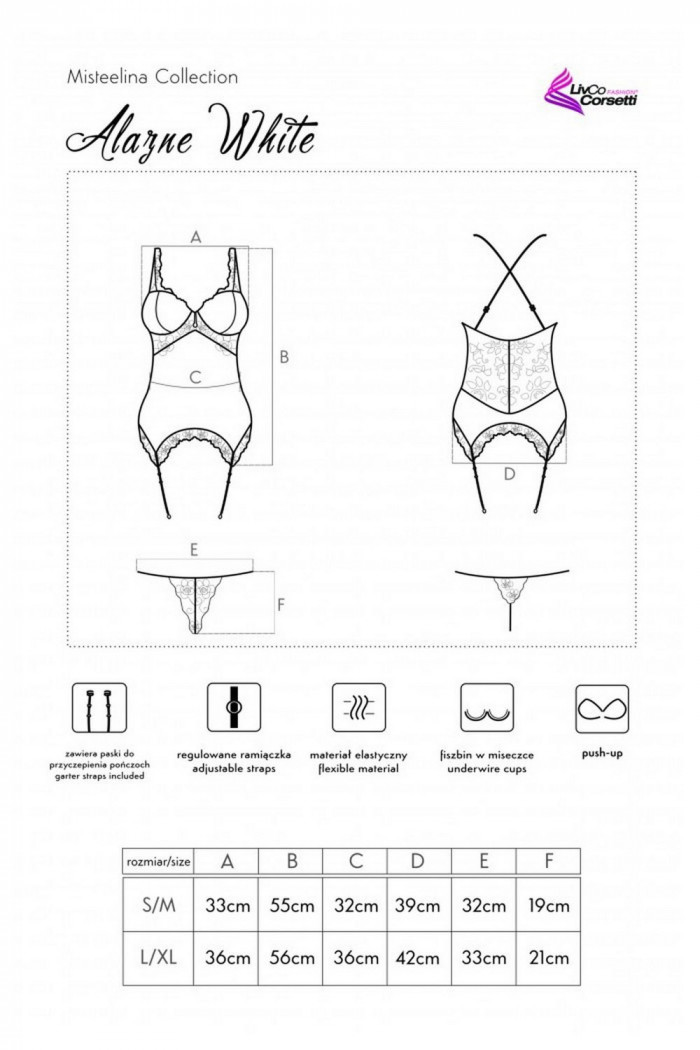 Корсет с трусиками Livia Corsetti Alazne white