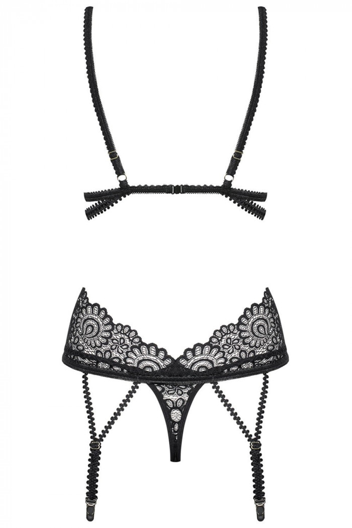 Корсет с пажами для чулок Obsessive Mixty corset