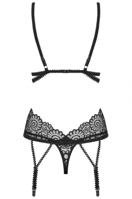 Корсет с пажами для чулок Obsessive Mixty corset