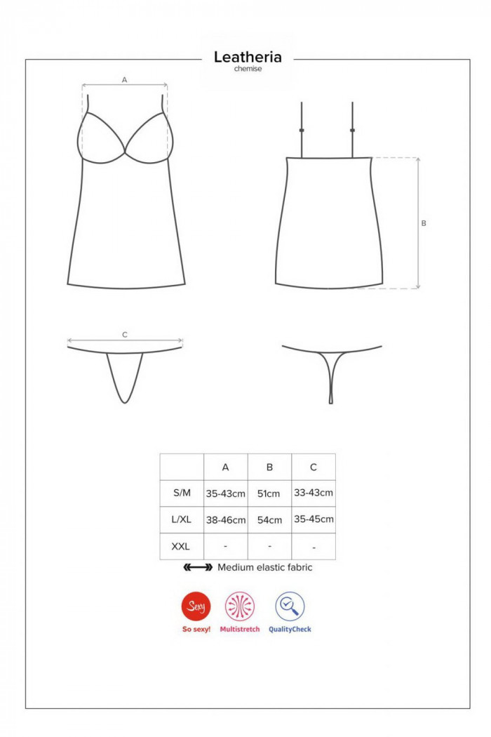 Платье под кожу Obsessive Leatheria chemise