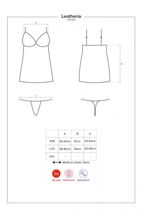 Платье под кожу Obsessive Leatheria chemise