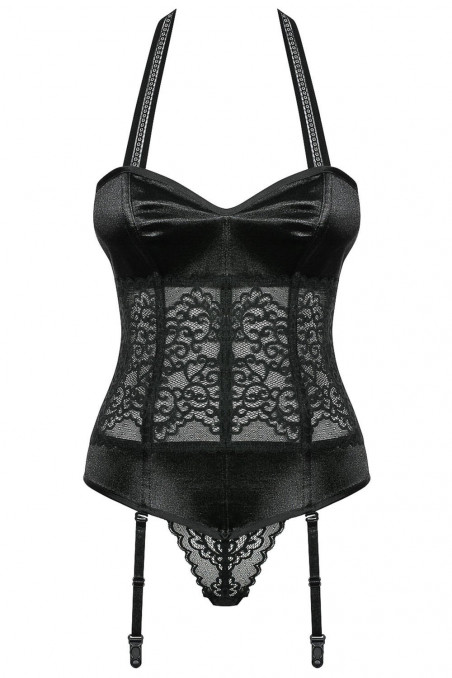 Корсет с пажами для чулок Obsessive Ailay corset