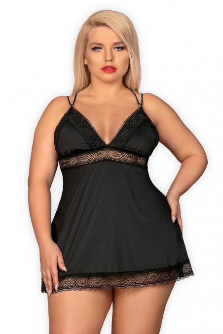 Пеньюар с трусиками Obsessive Lolitte babydoll XXL