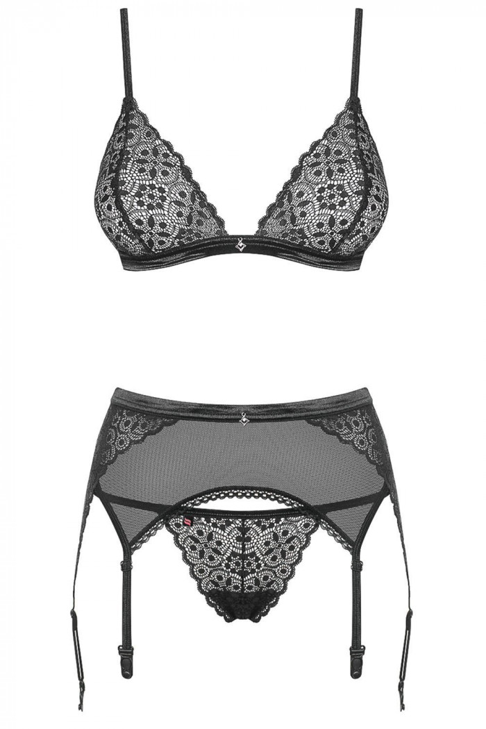 Комплект с поясом для чулок Obsessive Shibu set