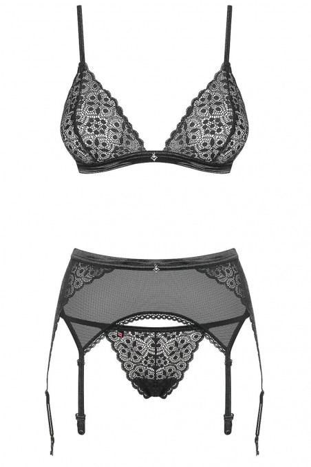 Комплект з поясом для панчіх Obsessive Shibu set