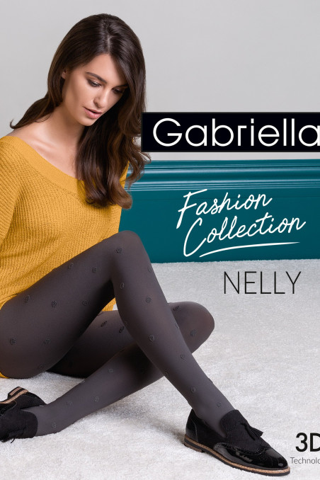 Колготки фактурные в горох Gabriella Nelly 60 den