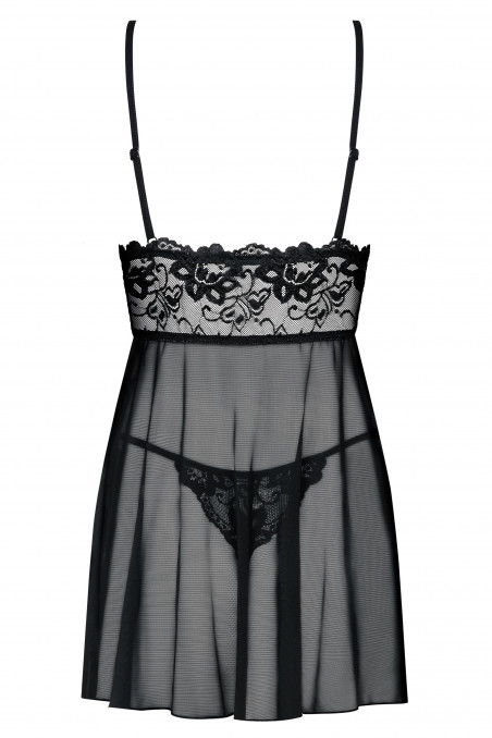 Сорочка с кружевным лифом Obsessive Idillia babydoll