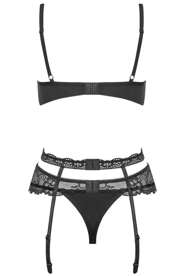 Комплект с поясом для чулок Obsessive Heartina set