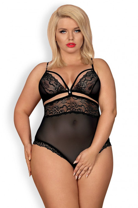 Боди с вырезом Obsessive 838-TED-1 XXL