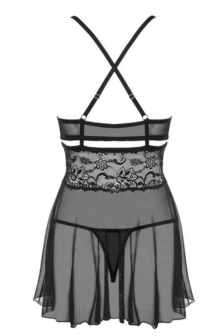 Пеньюар з трусиками Obsessive 838-BAB-1 xxl