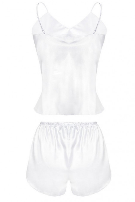 Пижама атласная DKaren Karen молочная