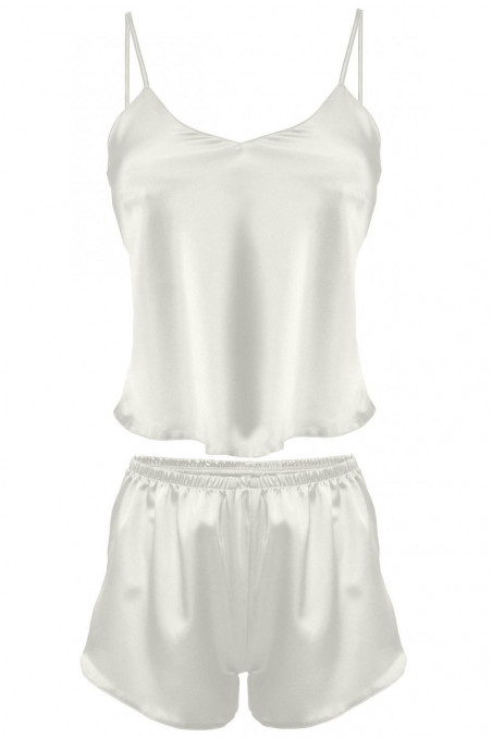 Пижама атласная DKaren Karen молочная