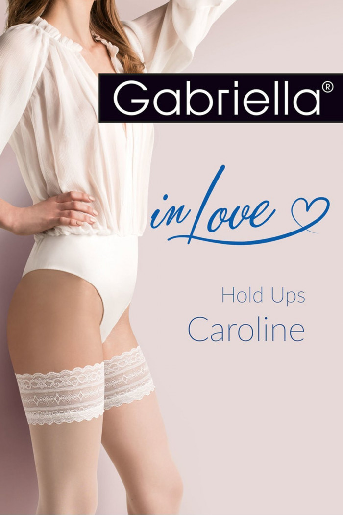 Чулки с ажурной коронкой Gabriella Caroline 20