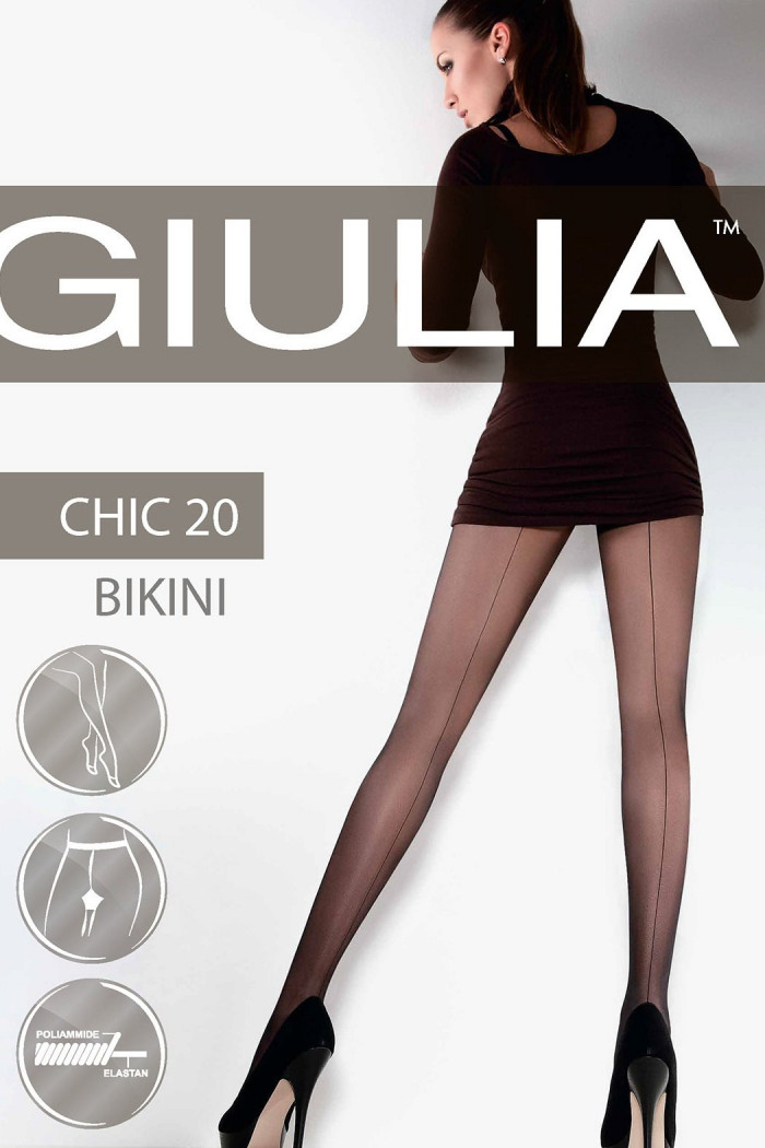 Колготки со стрелкой сзади GIULIA Chic 20 bikini