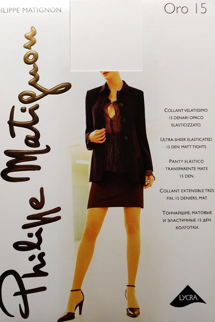 Прозрачные матовые колготки Philippe Matignon ORO 15