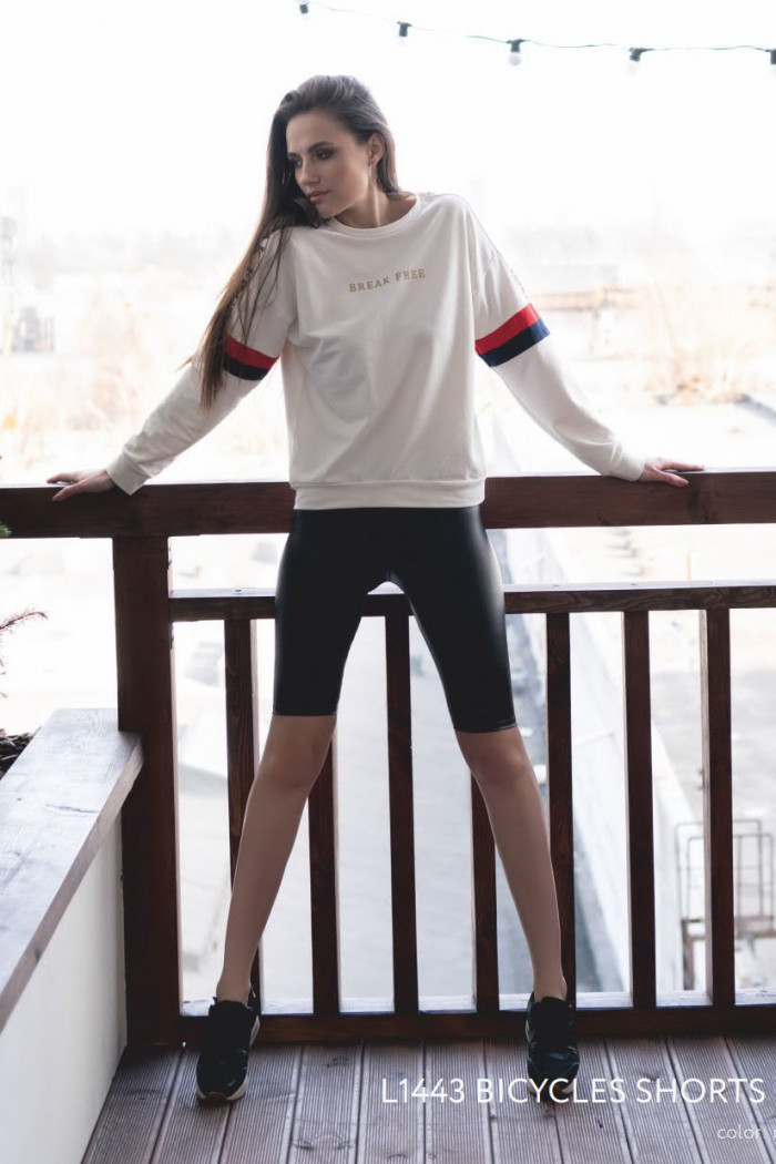 Треки-велосипедки из экокожи Legs L1443 BICYCLES