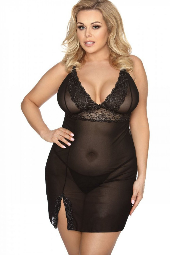 Прозрачная сорочка с трусиками Anais Valencia Size Plus