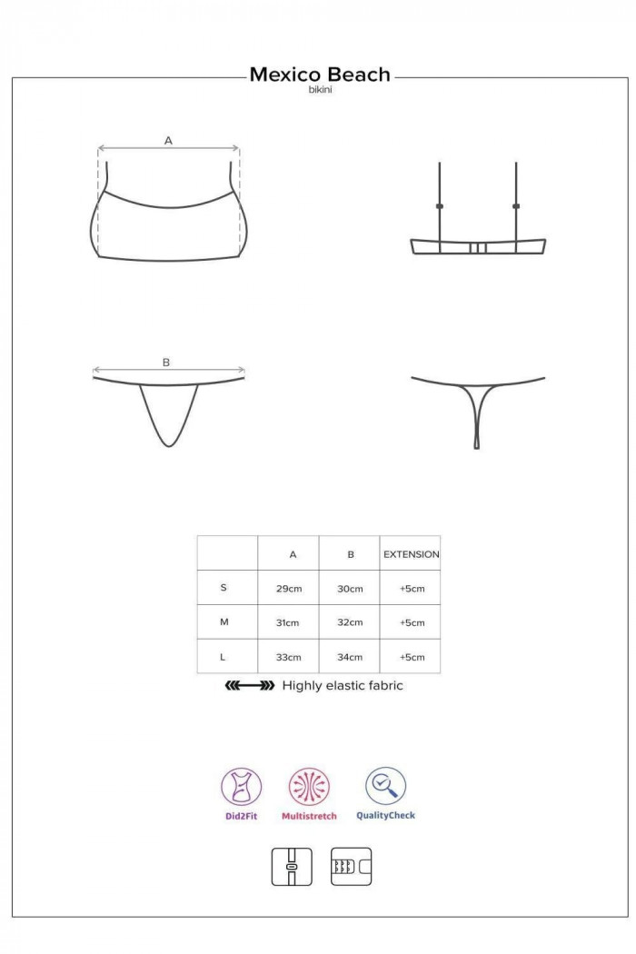 Купальник-бикини раздельный Obsessive Mexico Beach