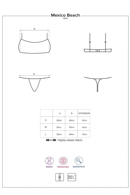 Купальник-бикини раздельный Obsessive Mexico Beach